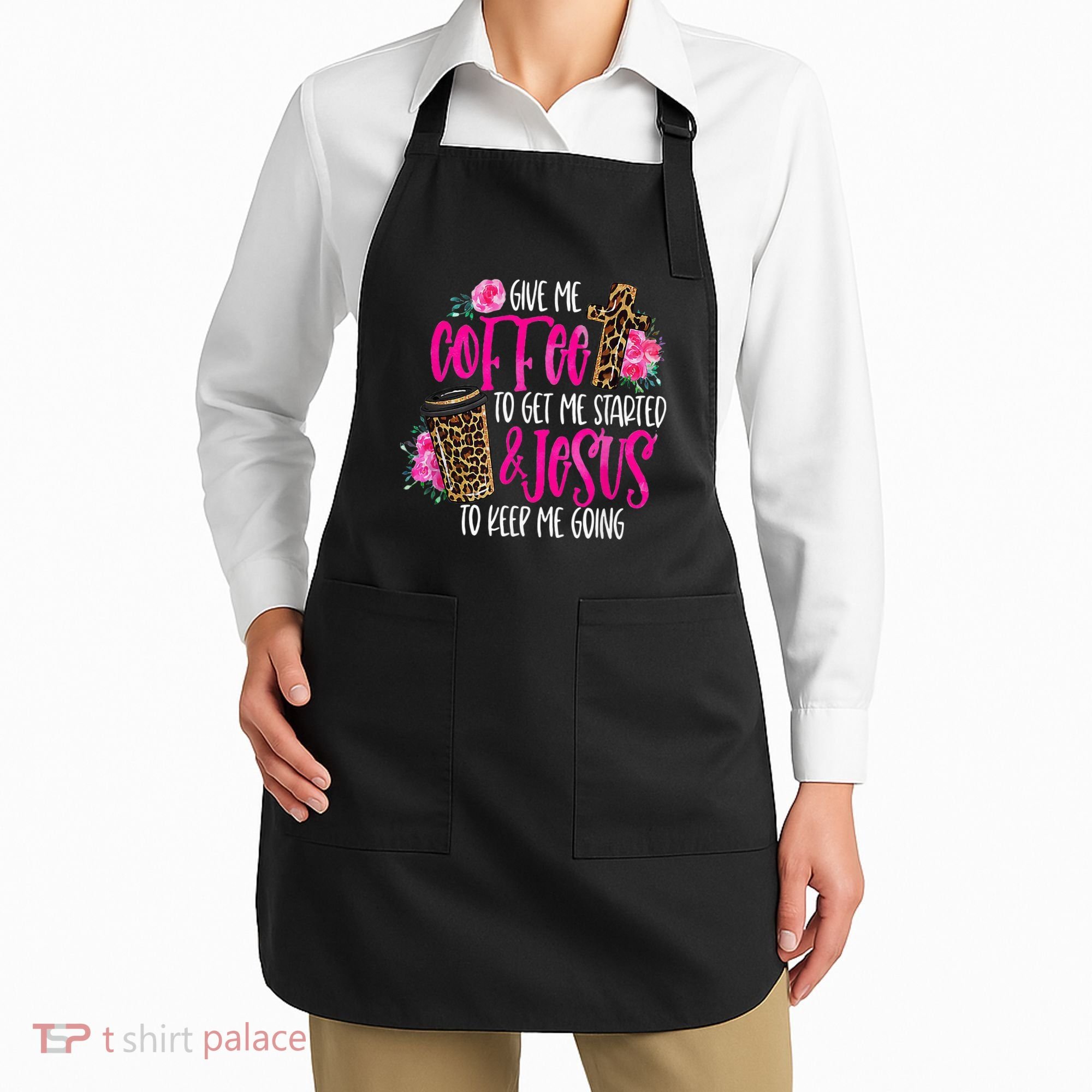 Coffee And Jesus Misses Plus Size Teacher Apron