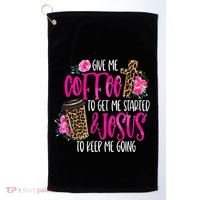 Coffee And Jesus Misses Plus Size Teacher Golf Towel thumb 0