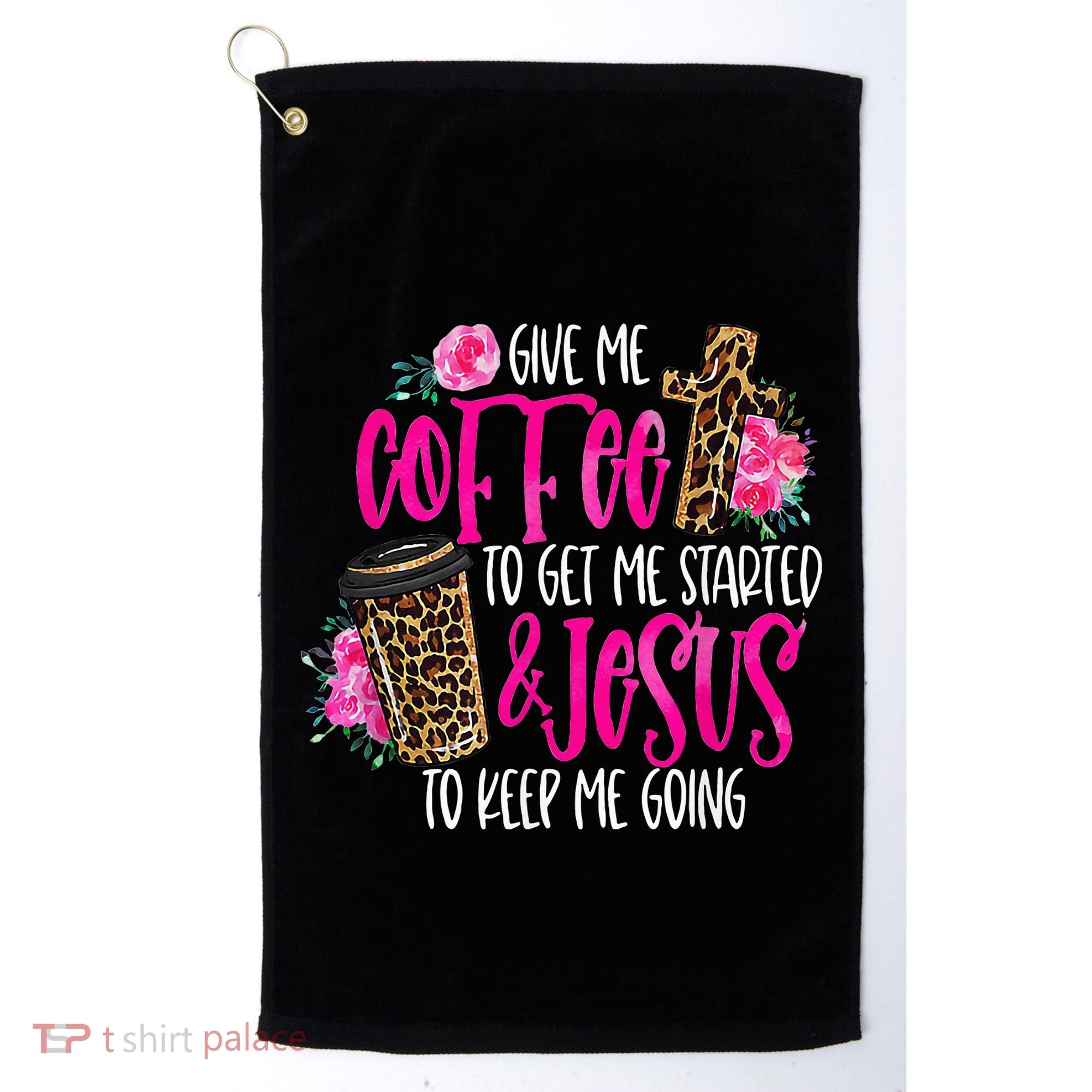 Coffee And Jesus Misses Plus Size Teacher Golf Towel