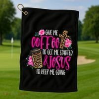 Coffee And Jesus Misses Plus Size Teacher Golf Towel thumb 1