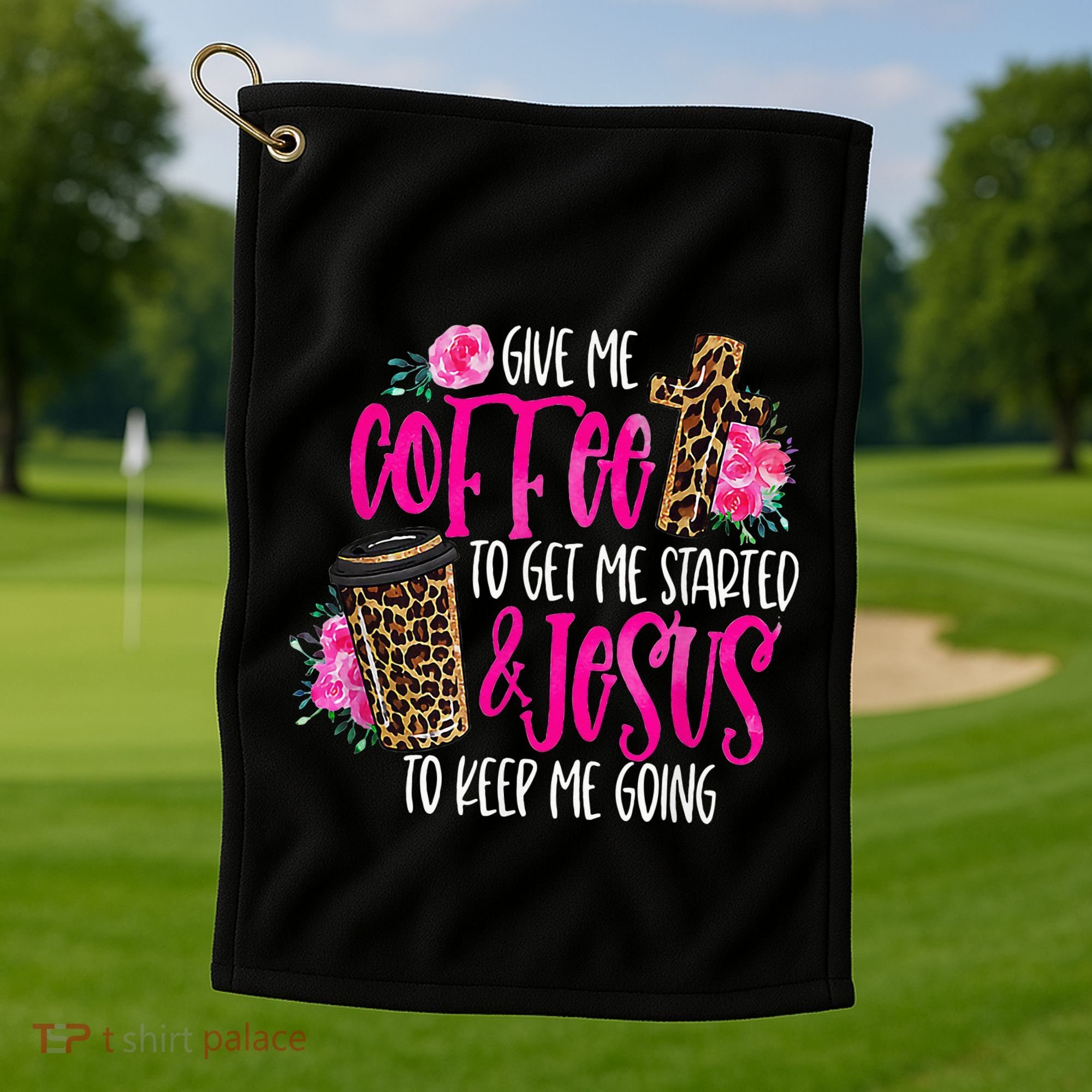 Coffee And Jesus Misses Plus Size Teacher Golf Towel