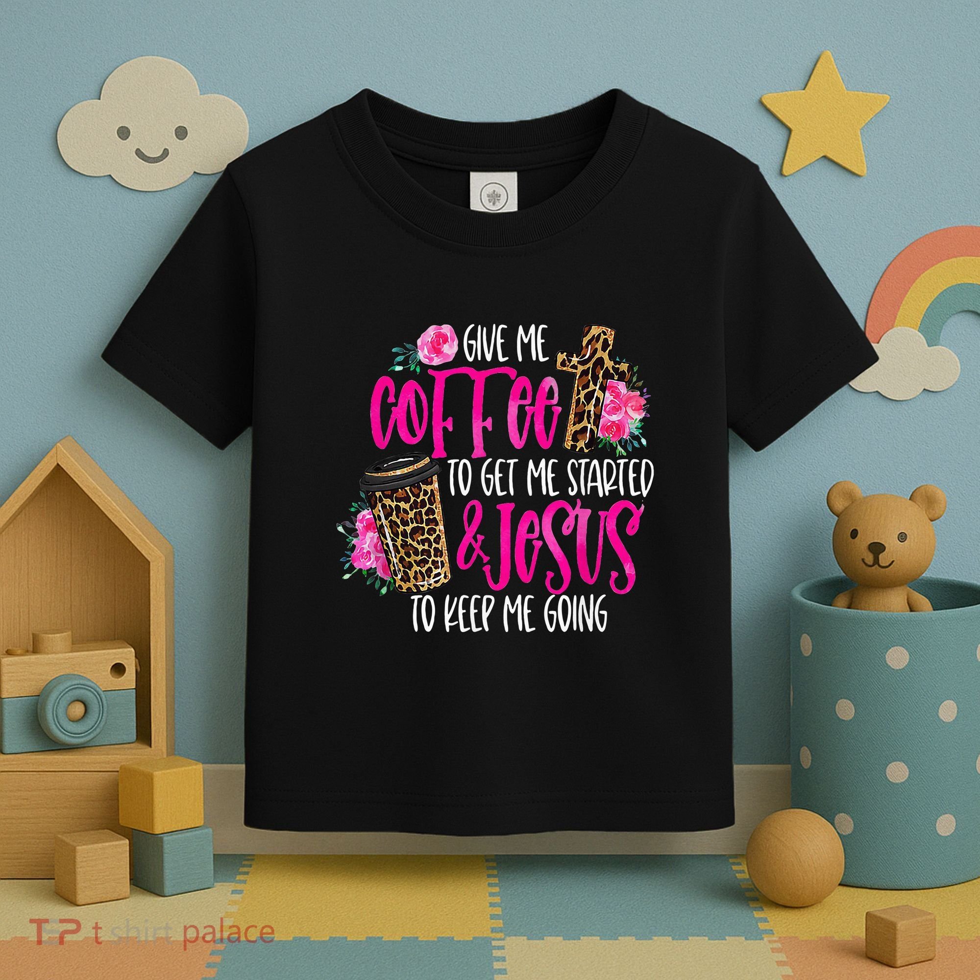 Coffee And Jesus Misses Plus Size Teacher Toddler T-Shirt