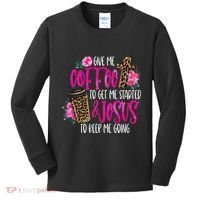 Coffee And Jesus Misses Plus Size Teacher Kids Long Sleeve Shirt thumb 0