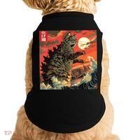 Catzilla Attacking Japan Funny Cute Cat Anime Style Doggie Tank thumb 0