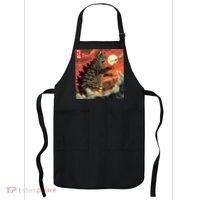 Catzilla Attacking Japan Funny Cute Cat Anime Style Apron thumb 0