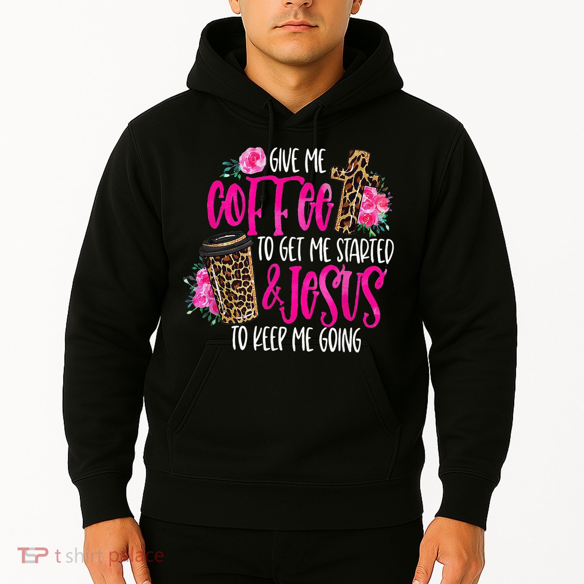 Coffee And Jesus  Womens Misses Unisex Plus Size Teacher Hoodie