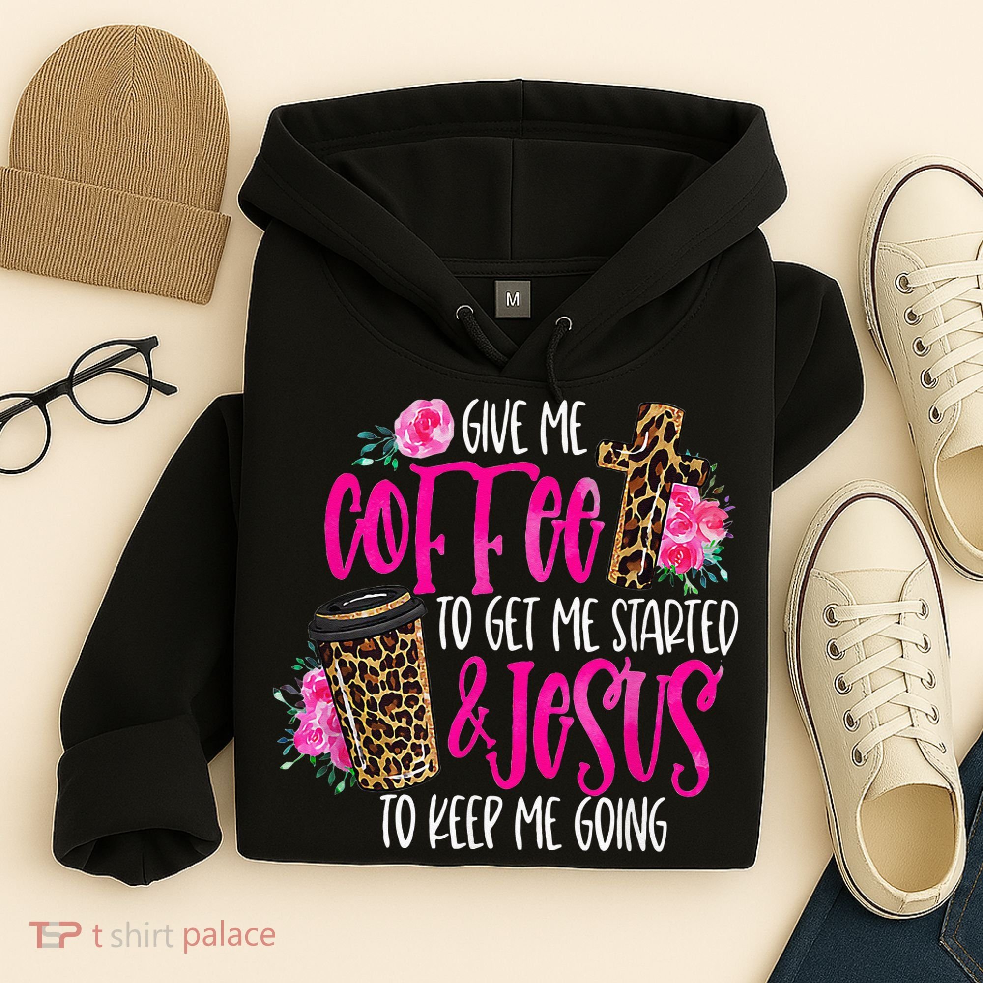 Coffee And Jesus  Womens Misses Unisex Plus Size Teacher Hoodie
