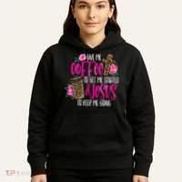 Coffee And Jesus  Womens Misses Unisex Plus Size Teacher Hoodie thumb 5