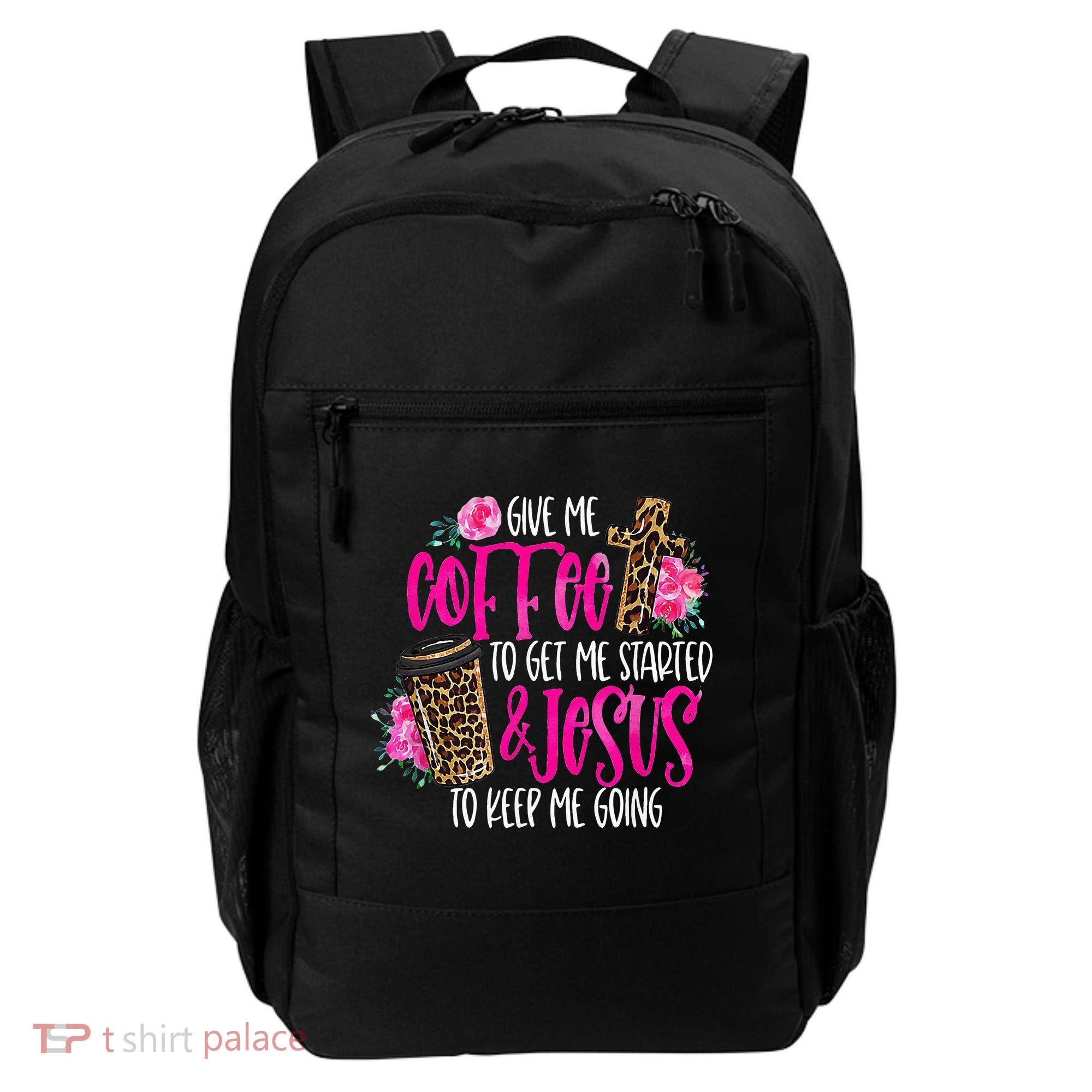 Coffee And Jesus  Womens Misses Unisex Plus Size Teacher Backpack