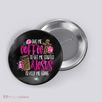 Coffee And Jesus  Womens Misses Unisex Plus Size Teacher Button thumb 0