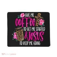 Coffee And Jesus  Womens Misses Unisex Plus Size Teacher Mousepad thumb 0