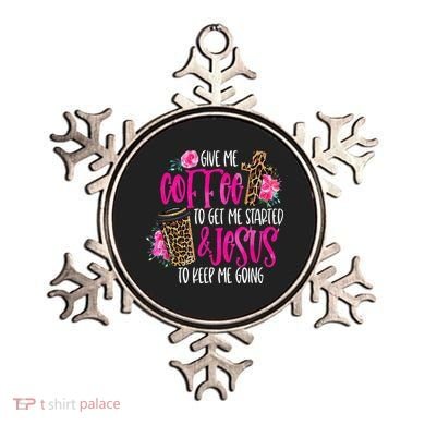 Coffee And Jesus  Womens Misses Unisex Plus Size Teacher Ornament