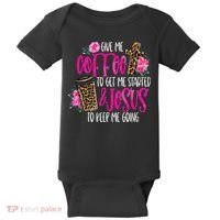 Coffee And Jesus  Womens Misses Unisex Plus Size Teacher Baby Bodysuit thumb 0