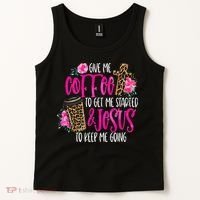Coffee And Jesus  Womens Misses Unisex Plus Size Teacher Tank Top thumb 2
