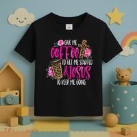 Coffee And Jesus  Womens Misses Unisex Plus Size Teacher Toddler T-Shirt thumb 3