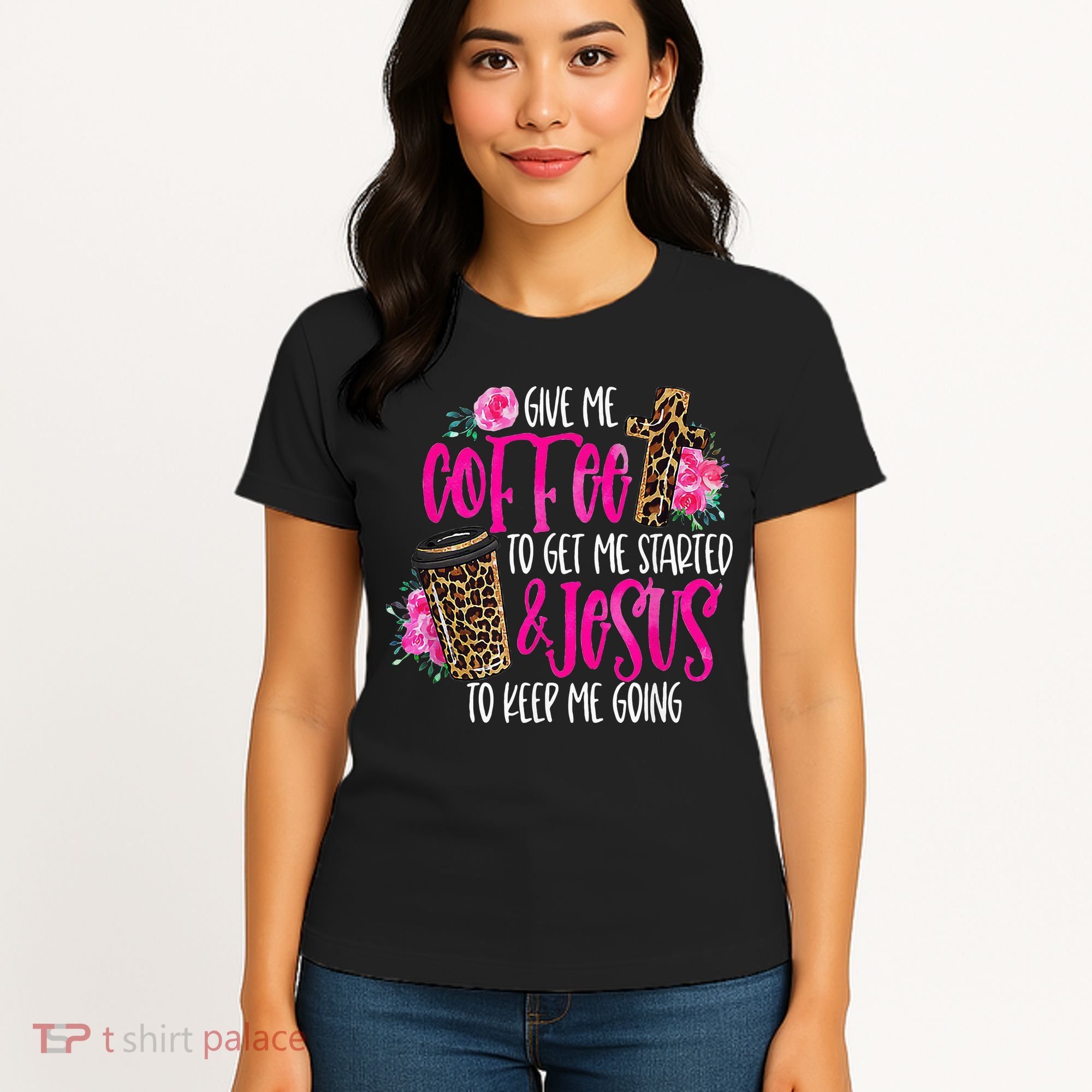 Coffee And Jesus  Womens Misses Unisex Plus Size Teacher Women's T-Shirt