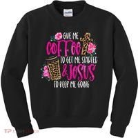 Coffee And Jesus  Womens Misses Unisex Plus Size Teacher Kids Sweatshirt thumb 0