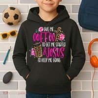 Coffee And Jesus  Womens Misses Unisex Plus Size Teacher Kids Hoodie thumb 2