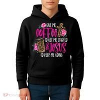 Coffee And Jesus  Womens Misses Unisex Plus Size Teacher Kids Hoodie thumb 4