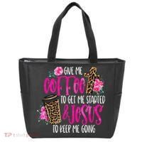 Coffee And Jesus  Womens Misses Unisex Plus Size Teacher Tote Bag thumb 0