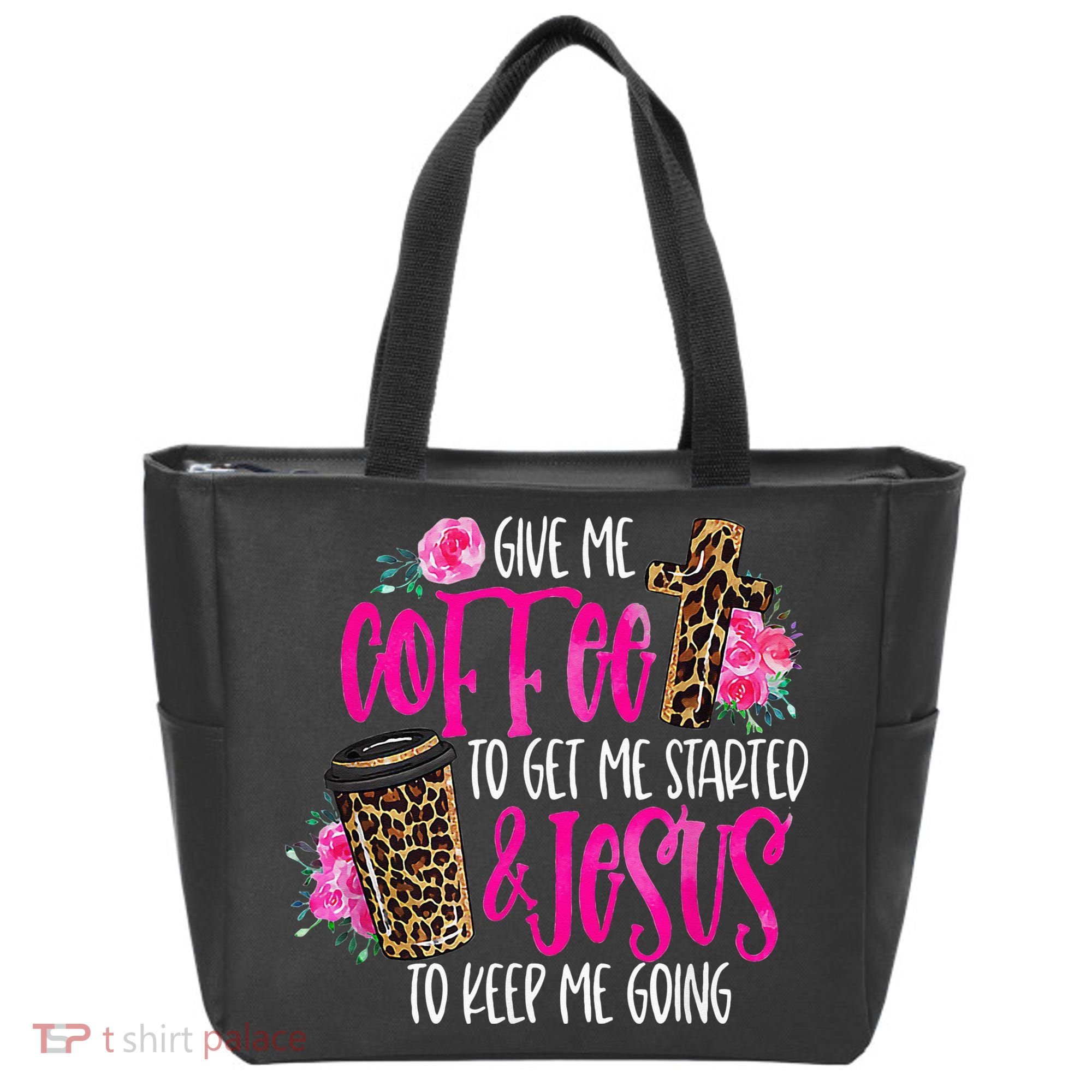 Coffee And Jesus  Womens Misses Unisex Plus Size Teacher Tote Bag
