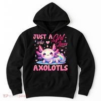 Cute Axolotl Just A Girl Who Loves Axolotls 2 Hoodie thumb 0