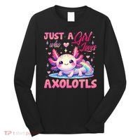 Cute Axolotl Just A Girl Who Loves Axolotls 2 Long Sleeve Shirt thumb 0