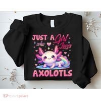 Cute Axolotl Just A Girl Who Loves Axolotls 2 Sweatshirt thumb 2