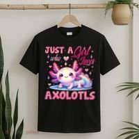 Cute Axolotl Just A Girl Who Loves Axolotls 2 T-Shirt thumb 2