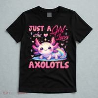 Cute Axolotl Just A Girl Who Loves Axolotls 2 T-Shirt thumb 5