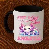 Cute Axolotl Just A Girl Who Loves Axolotls 2 Coffee Mug thumb 2