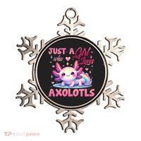 Cute Axolotl Just A Girl Who Loves Axolotls 2 Ornament thumb 0