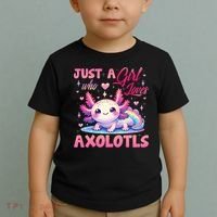 Cute Axolotl Just A Girl Who Loves Axolotls 2 Toddler T-Shirt thumb 2