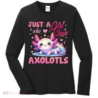 Cute Axolotl Just A Girl Who Loves Axolotls 2 Women's Long Sleeve Shirt thumb 0