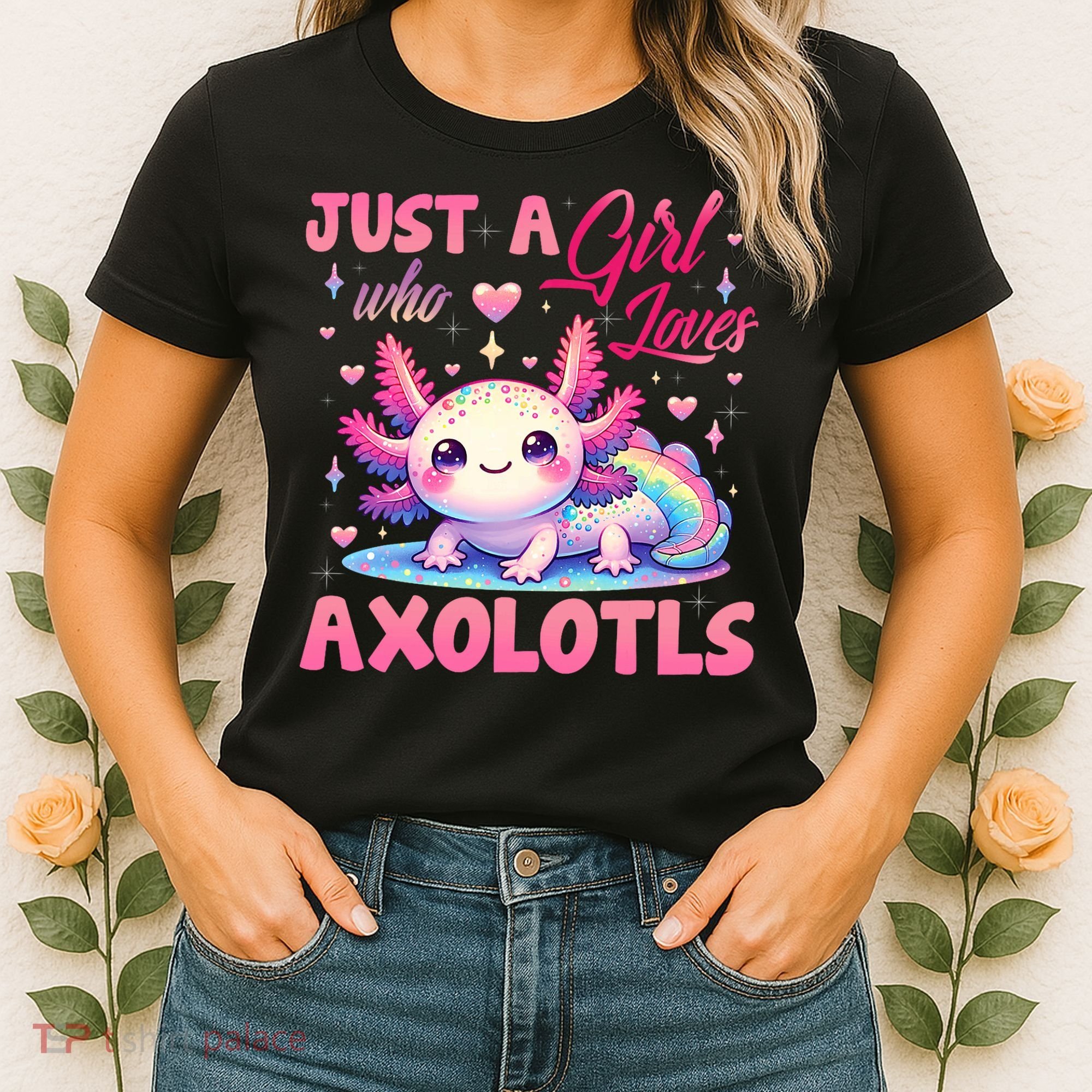 Cute Axolotl Just A Girl Who Loves Axolotls 2 Women's T-Shirt