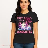 Cute Axolotl Just A Girl Who Loves Axolotls 2 Women's T-Shirt thumb 4