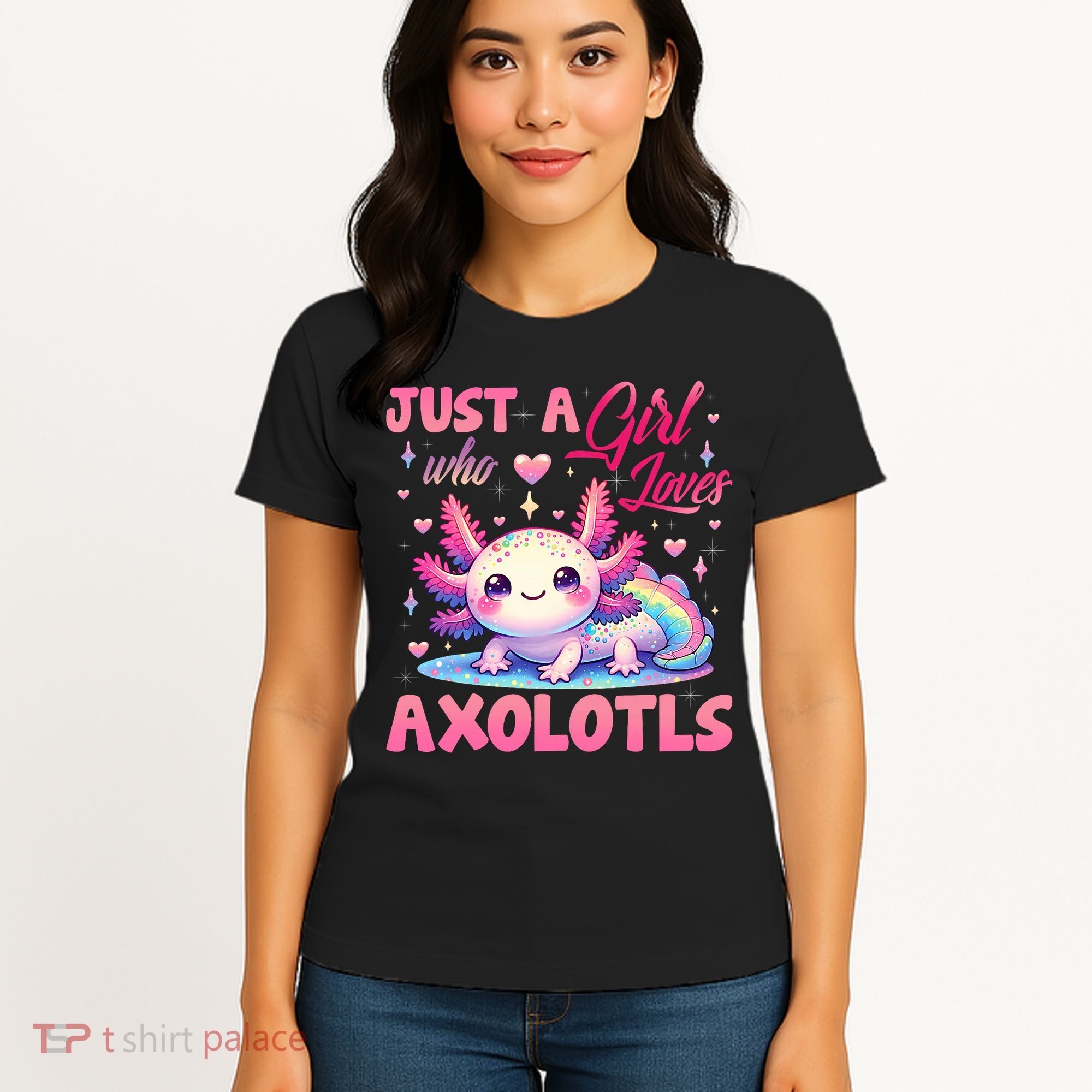 Cute Axolotl Just A Girl Who Loves Axolotls 2 Women's T-Shirt