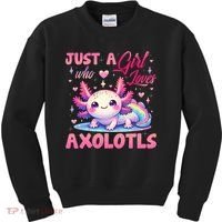 Cute Axolotl Just A Girl Who Loves Axolotls 2 Kids Sweatshirt thumb 0