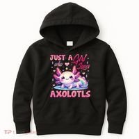 Cute Axolotl Just A Girl Who Loves Axolotls 2 Kids Hoodie thumb 0