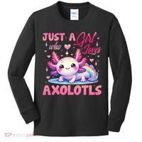 Cute Axolotl Just A Girl Who Loves Axolotls 2 Kids Long Sleeve Shirt thumb 0