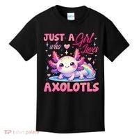 Cute Axolotl Just A Girl Who Loves Axolotls 2 Kids T-Shirt thumb 0