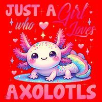Cute Axolotl Just A Girl Who Loves Axolotls 2 Santa Hat thumb 1