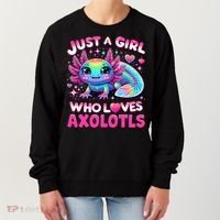Cute Axolotl Just A Girl Who Loves Axolotls Women's Sweatshirt thumb 0