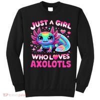 Cute Axolotl Just A Girl Who Loves Axolotls Sweatshirt thumb 0