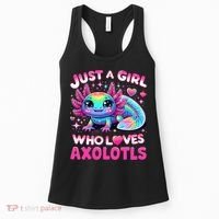 Cute Axolotl Just A Girl Who Loves Axolotls Women's Tank Top thumb 0