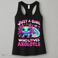 Cute Axolotl Just A Girl Who Loves Axolotls Women's Tank Top thumb 3