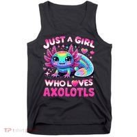 Cute Axolotl Just A Girl Who Loves Axolotls Tank Top thumb 0