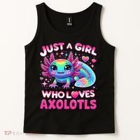 Cute Axolotl Just A Girl Who Loves Axolotls Tank Top thumb 2