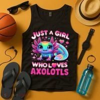 Cute Axolotl Just A Girl Who Loves Axolotls Tank Top thumb 4