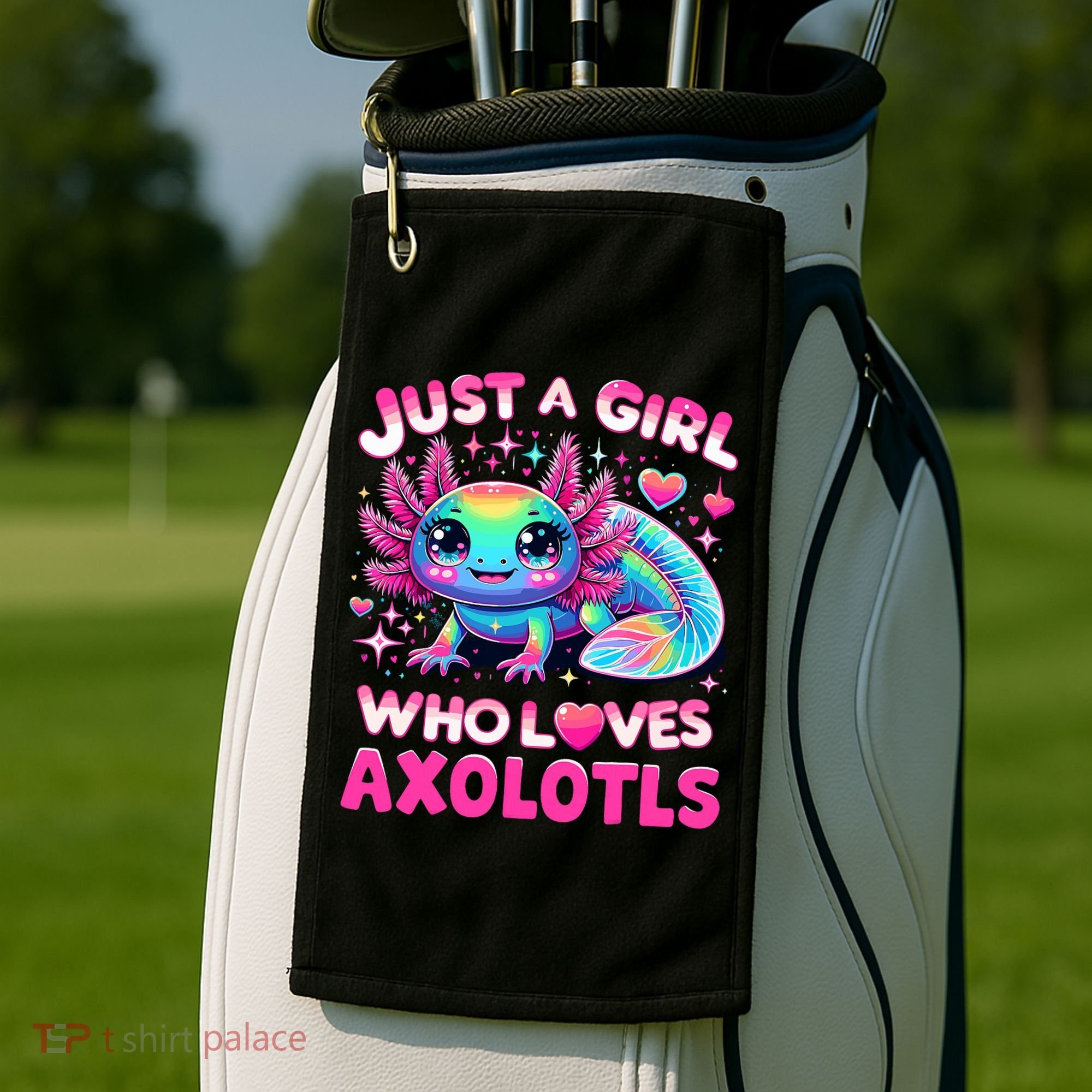 Cute Axolotl Just A Girl Who Loves Axolotls Golf Towel